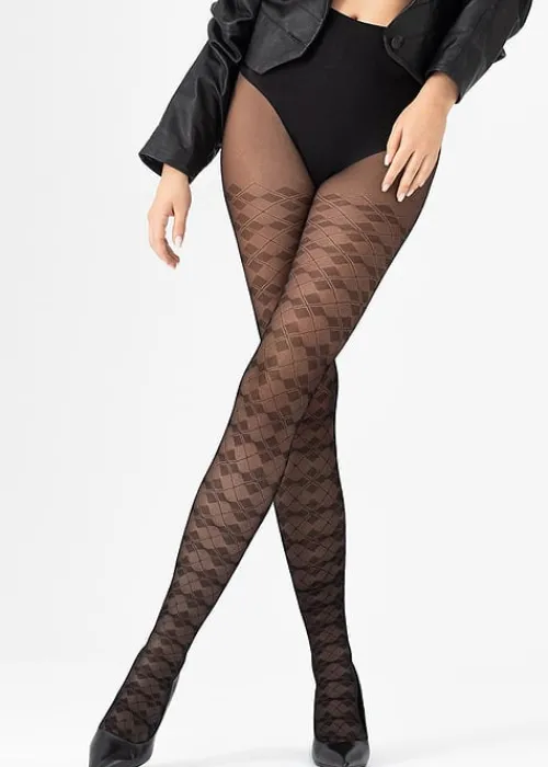 Best Fiore Oxford 20 Patterned Tights Black