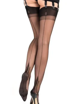 Fashion Gio Fully Fashioned Memphis Stockings Black