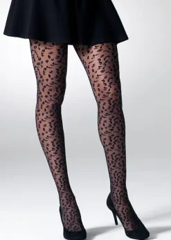 Cheap Gipsy Leopard Mesh Tights