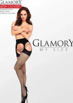Best Sale Glamory Mesh Ouvert Tights Black