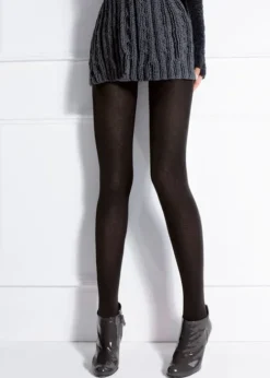 Cheap Golden Lady Warm Cotton Tights Black