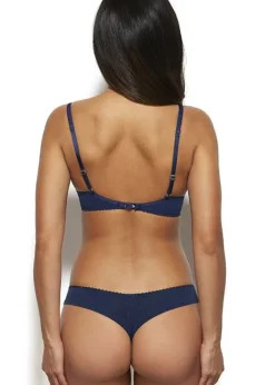 Discount Gossard Gypsy High Apex Plunge Lace Bra Navy