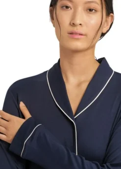 Hot Hanro Natural Comfort Nightdress Deep Navy