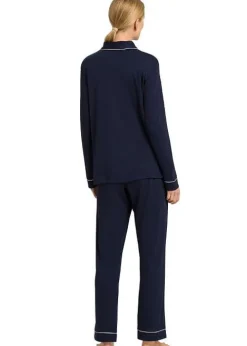 Sale Hanro Natural Comfort Pyjama Set Deep Navy