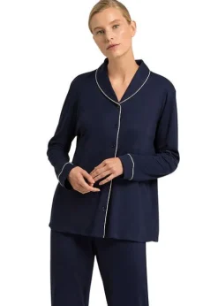 Sale Hanro Natural Comfort Pyjama Set Deep Navy