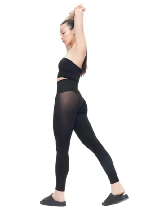 Sale Heist The Cut Off Footless Tights Black