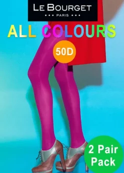 Fashion Le Bourget All Colours Slide Touch Opaque Tights