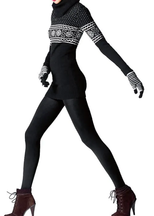 Online Le Bourget Chaud 100 Fleece Lined Black Tights Noir