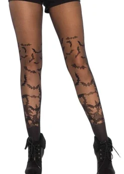 Shop Leg Avenue Bat Wing Sheer Tights Black