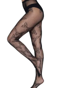 Best Sale Leg Avenue Butterfly Net Tights Black