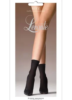 Fashion Levante Ritz Matt Opaque Anklet Nero