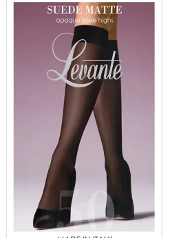 Shop Levante Suede Matte 50 Denier Knee Highs