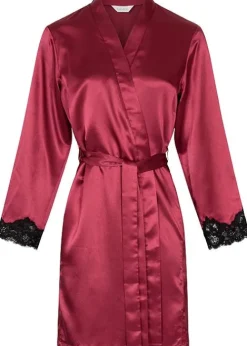 Clearance LingaDore Aria Kimono Wine Black