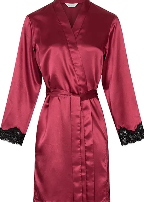 Clearance LingaDore Aria Kimono Wine Black