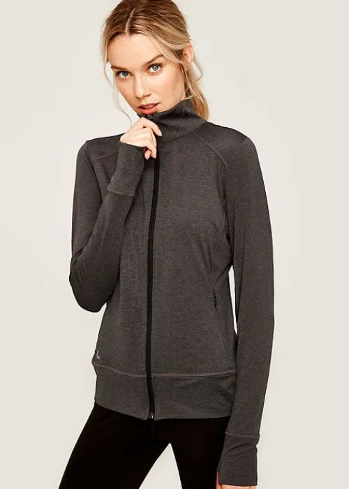 Clearance Lole Activewear Essential Up Cardigan Black Heather