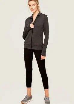 Clearance Lole Activewear Essential Up Cardigan Black Heather