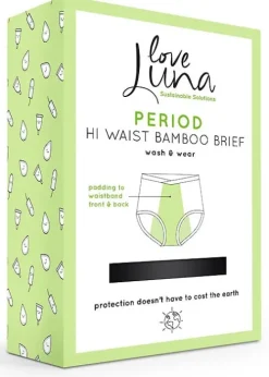 Best Sale Love Luna Period Bamboo Briefs Black