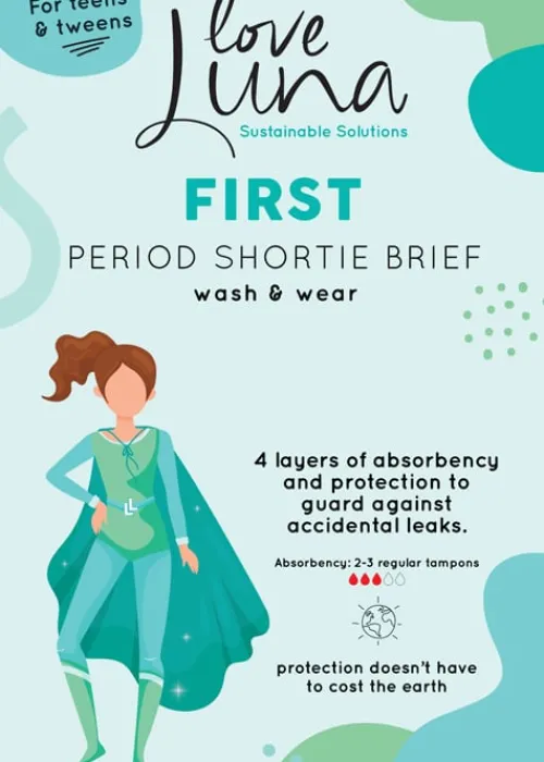Best Love Luna Teens First Period Shortie Brief