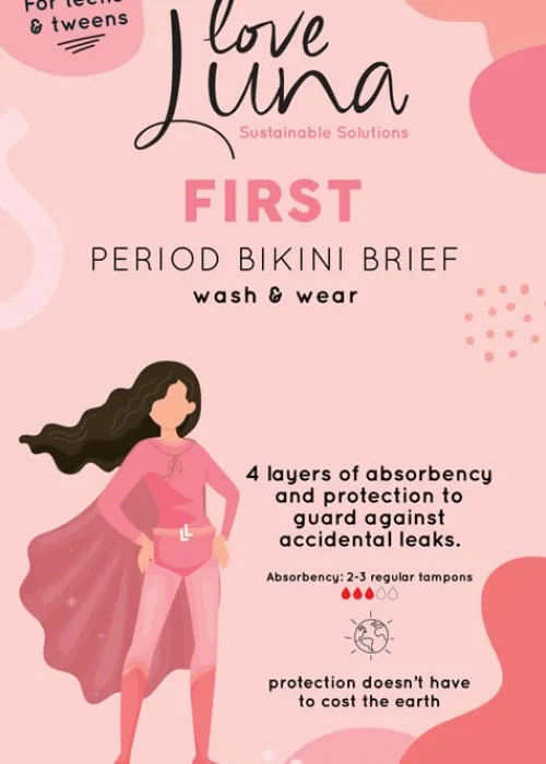 Shop Love Luna Teens First Period Bikini Brief