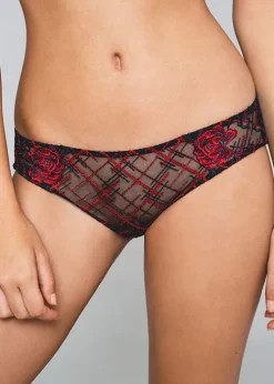 Discount Maison Lejaby Check And Roses Bikini Brief Check Horizon Blue
