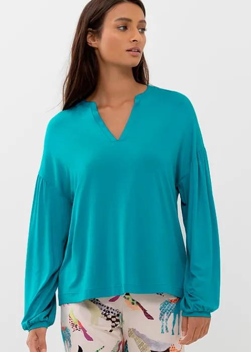 Flash Sale Mey Alena Long Sleeved Top Blue Lagoon