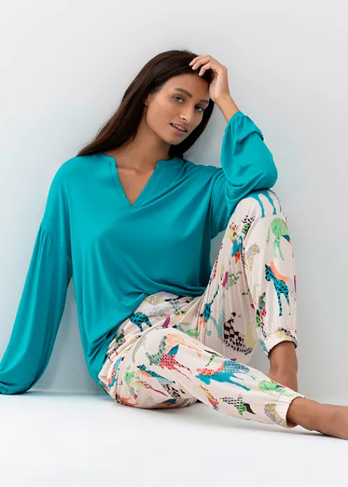 Flash Sale Mey Alena Long Sleeved Top Blue Lagoon