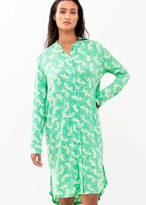Sale Mey Tilly Long Sleeved Nightdress Mojito Print