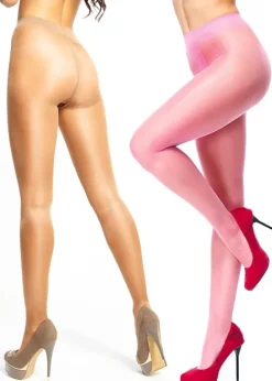 Fashion Miss O Sheer Gloss Open Crotch Tights