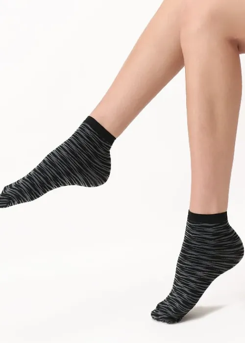 Clearance Oroblu City Savana Zebra Socks Savana Military