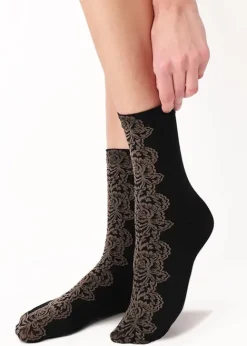 Cheap Oroblu I Love Italy Roma Ankle High Black