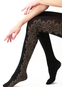 Flash Sale Oroblu I Love Italy Roma Tights Black
