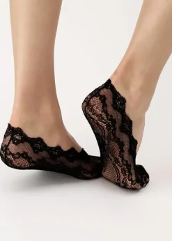 New Oroblu Romantic Luna Footlet Black