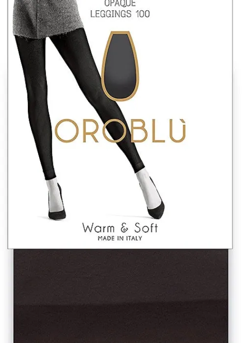 Clearance Oroblu Warm And Soft Footless Tights Black