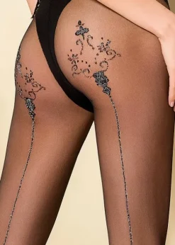 Shop Passion Briony Backseamed Tights Nero