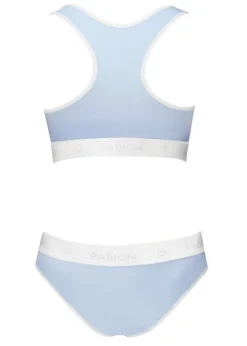 Fashion Passion Sports Edition Racer Back Bra And Bikini Brief Set Pale Blue
