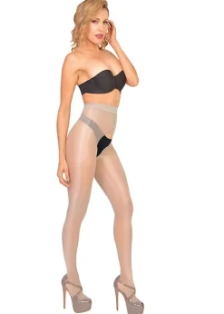 Online Pearl and Poseidon Claudette Crotchless Ultra Shine Tights