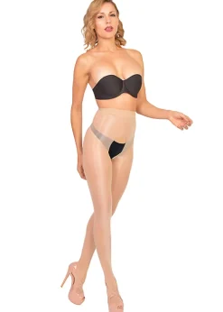 Online Pearl and Poseidon Claudette Crotchless Ultra Shine Tights