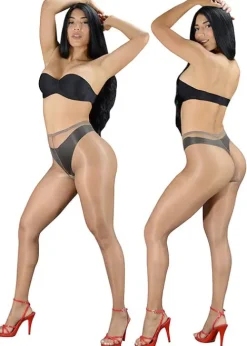 Clearance Pearl and Poseidon Marina Wet Look Sheer Tights