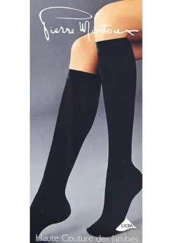 Online Pierre Mantoux Plain Top Veloutine 50 Knee Highs