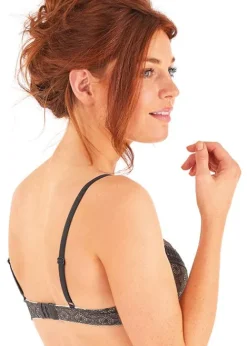 Fashion Pretty Polly Amber Padded Plunge Bra Slate