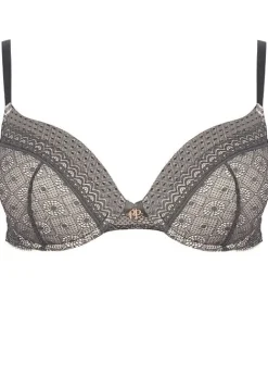 Fashion Pretty Polly Amber Padded Plunge Bra Slate