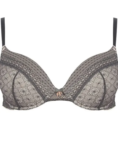 Fashion Pretty Polly Amber Padded Plunge Bra Slate