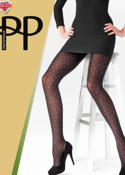 New Pretty Polly Eco Diamond Tights Black