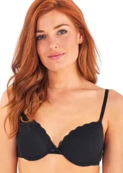 Cheap Pretty Polly Ella Padded Plunge Bra 2 Pack Black Nude