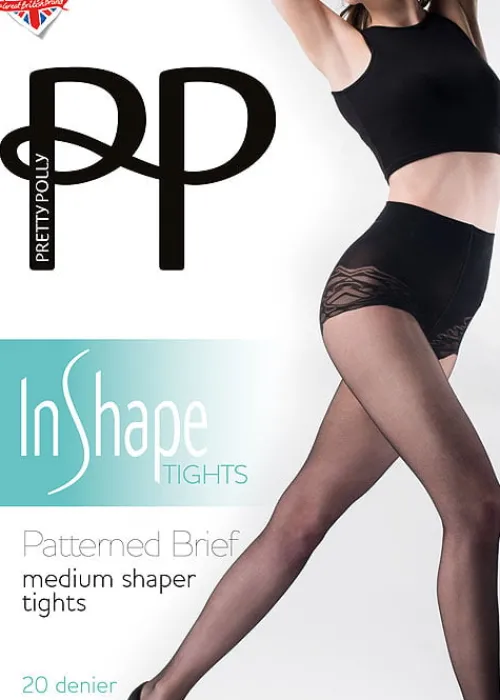 Flash Sale Pretty Polly In Shape Patterned Brief Medium Shaper Tights