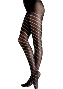 Shop Pretty Polly Spiral Tights Black