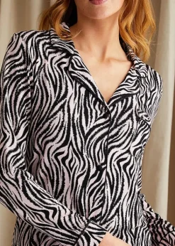 Clearance Pretty You London Animal Print Bamboo Nightshirt Zebra Animal Print