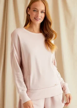 Best Pretty You London Bamboo Leisure Crew Neck Sweatshirt Rose