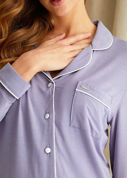 Clearance Pretty You London Bamboo Pyjama Set Lavender