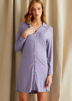 Shop Pretty You London Bamboo Nightshirt Lavender